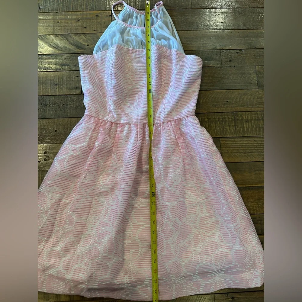 Lilly Pulitzer Kailey Dress Pink & White Size 2 - Picture 9 of 11
